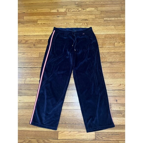 Norton McNaughton Velour Pants Women's Size XL Blue Ride Stripe Casual NWT - Picture 1 of 4